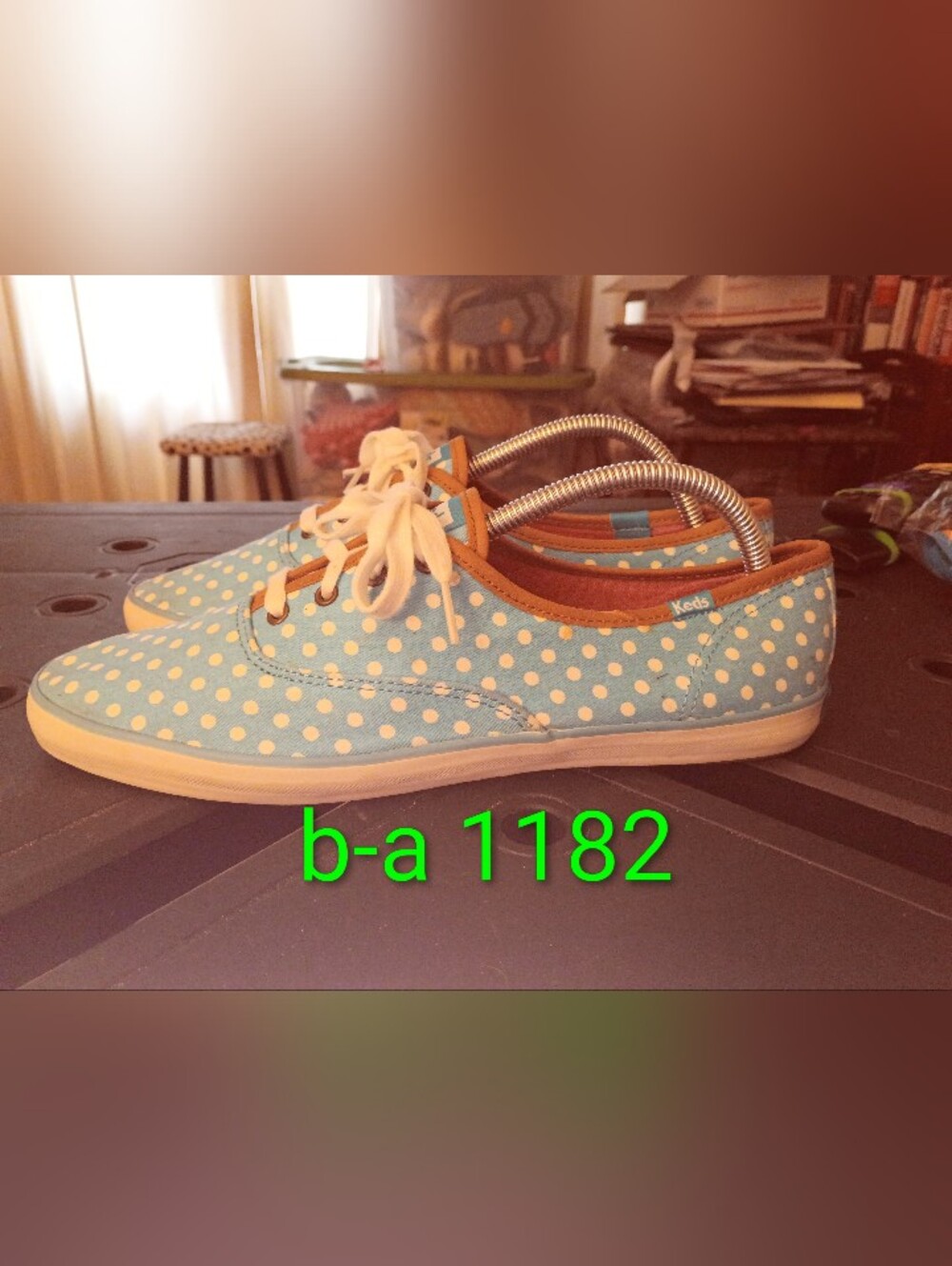 Keds Light Blue Polka Dot Canvas Sneakers